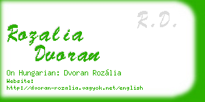 rozalia dvoran business card